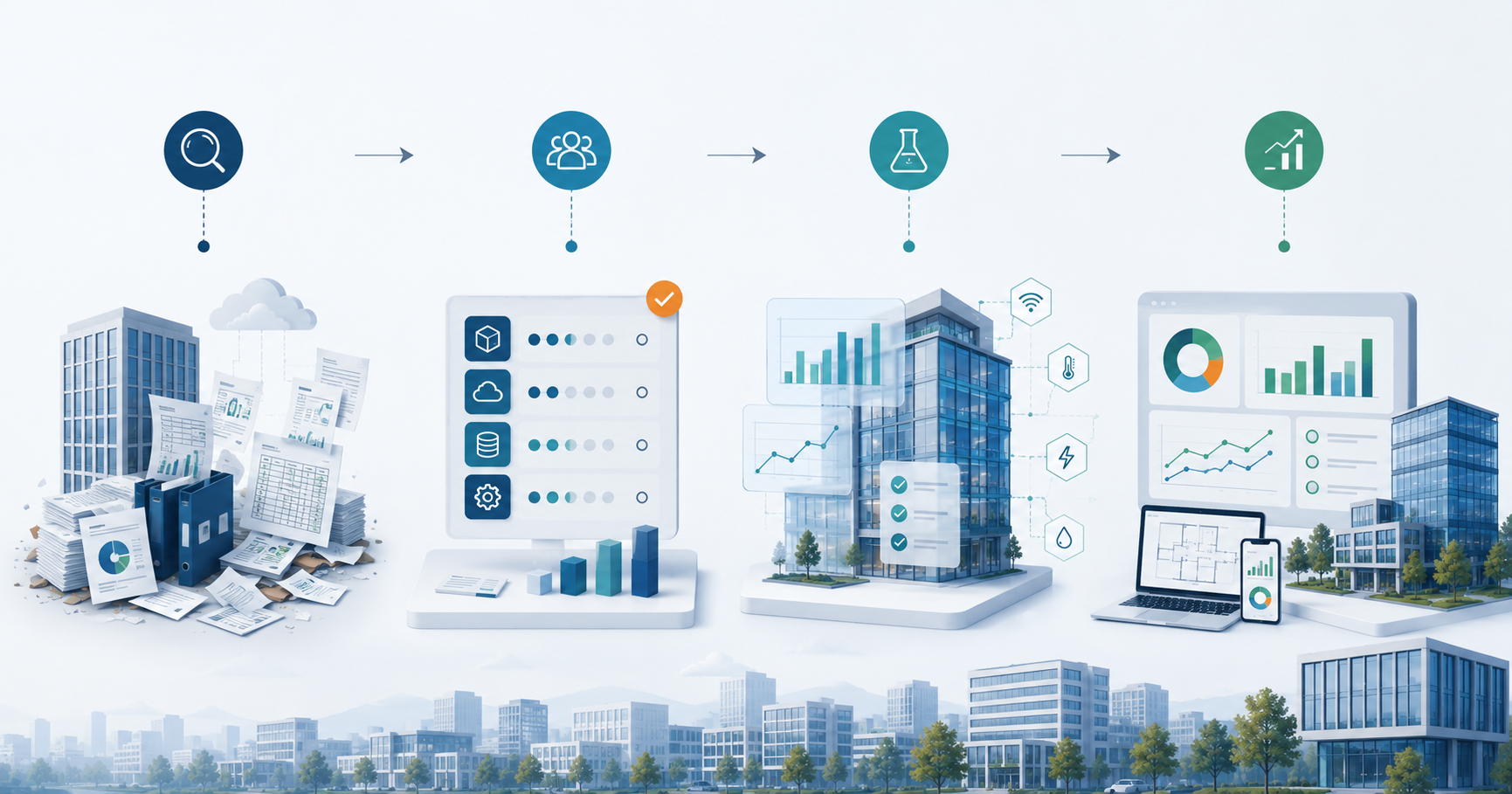 Fra proptech-kaos til drift: fire trin fra audit og leverandørvalg til pilot og forankring